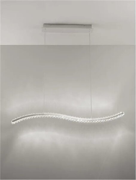Křišťálový lustr Aurelia 100 Chrome – Šedá