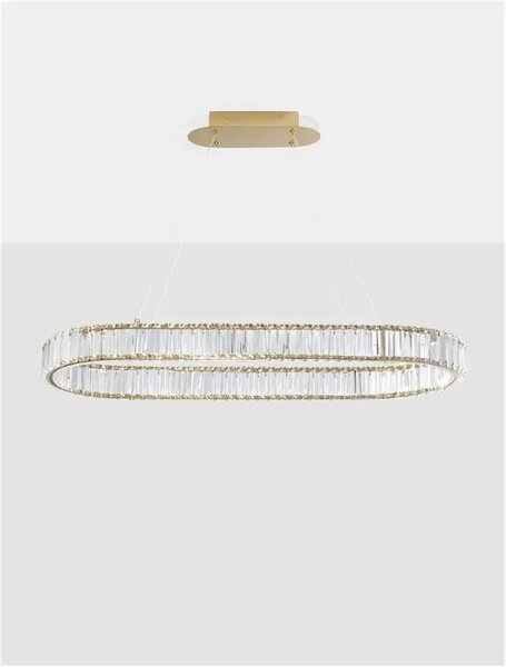 Křišťálový lustr Aurelia 92 zlaté – LED