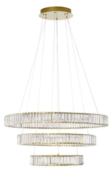 Křišťálový lustr Aurelia 92W 80 zlaté – LED