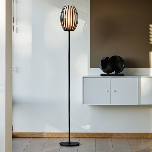 Stojací Lampa Herstal, Černá, Obývací pokoj, Sklo
