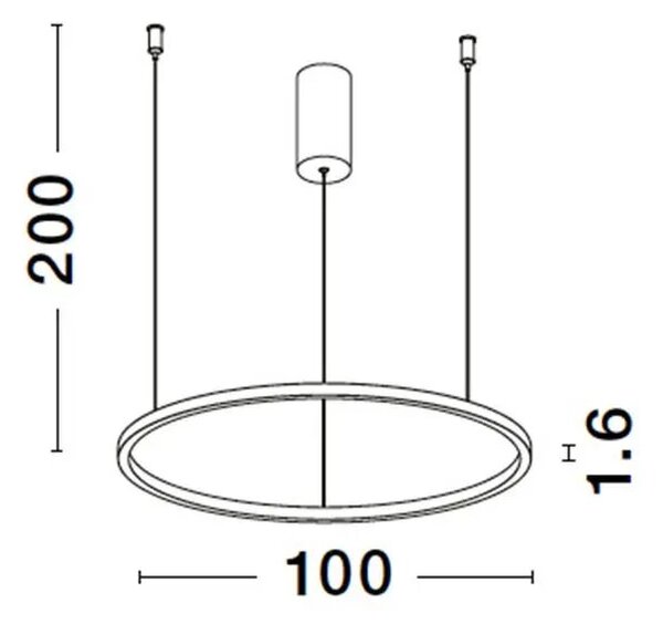 LED lustr Tarquin 100 černé – Černá
