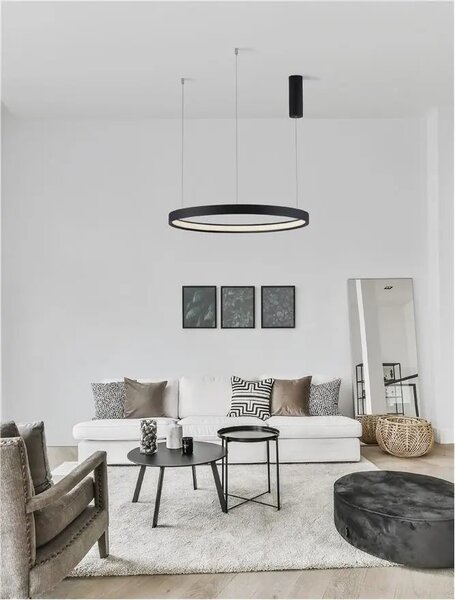 LED lustr Perrine 60 černé – Černá