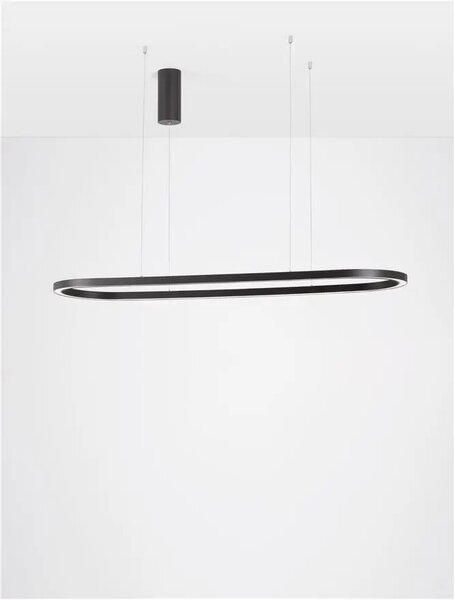 LED lustr Cuppe 120 černé – Černá