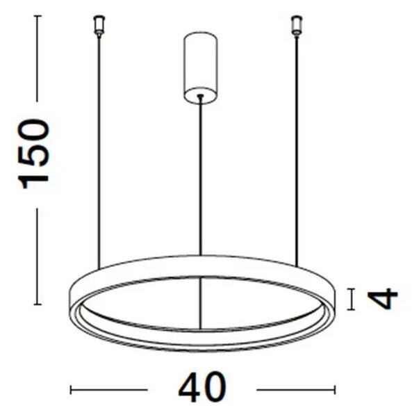 LED lustr Perrine 40 stříbrná – Šedá