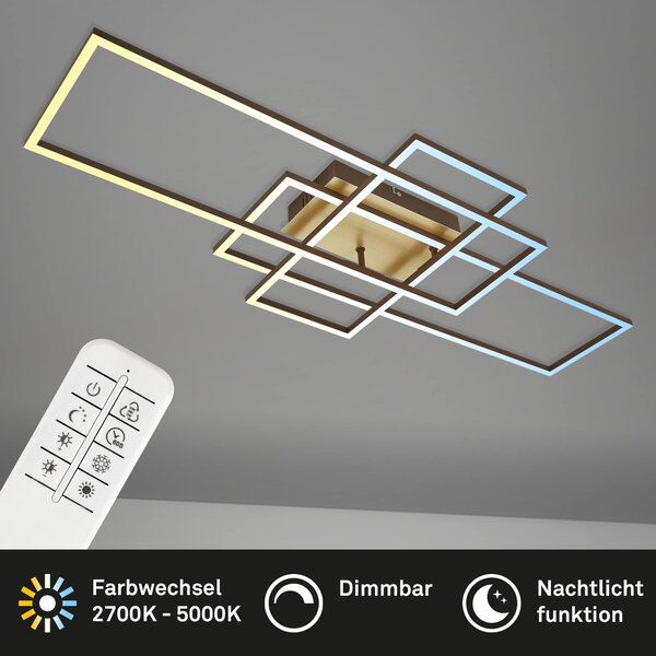 BRILO 3156-014 LED CCT rám 104 cm 2x19W 2500lm černá - BRILO