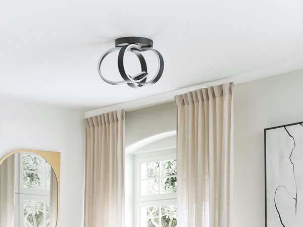 LED stropní lampa NURA Kov Černá
