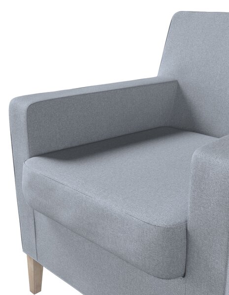 Potah na křeslo IKEA Karlstad barva modrá látka pletený vzor