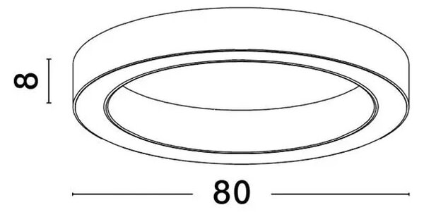 Stropní svítidlo LED se stmíváním Morbido 80 černé – Černá