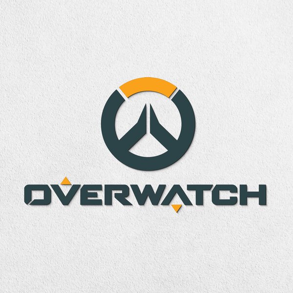 DUBLEZ | Dřevěné logo na stěnu - Overwatch