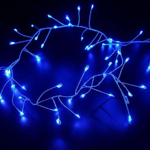 Vánoční LED nano řetěz, modrá, 2m, 200 LED