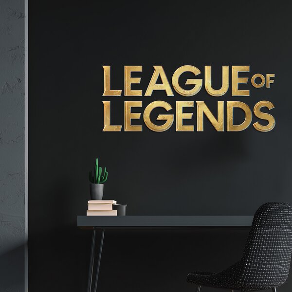 DUBLEZ | Barevné logo na stěnu - League of Legends