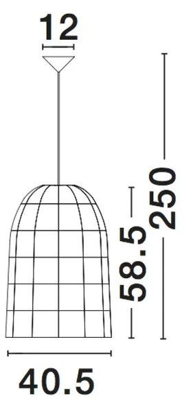 Dřevěný lustr Aurora 40.5 ratan – Hnědá
