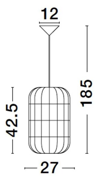 Rustikální lustr Griffin 27 ratan – E27