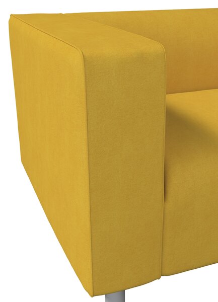 Potah na pohovku IKEA Klippan 2-místná barva žlutá látka pletený vzor