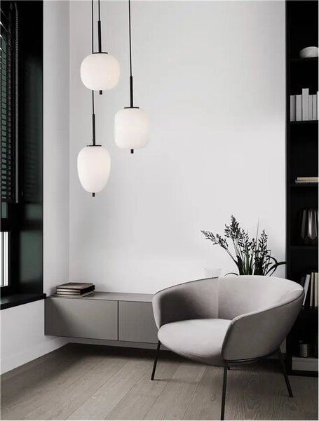 Retro lustr Lato B 30 černé – E14