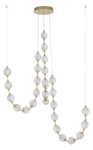 Křišťálový lustr Brillante zlatá – LED