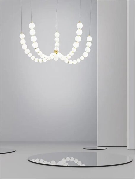 Lustr na lanku Perla 118 zlaté – LED