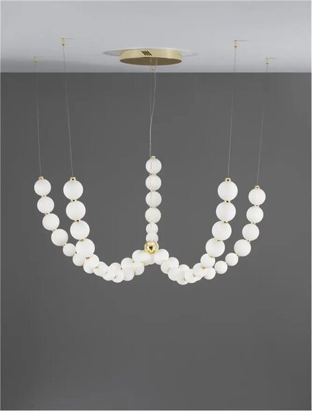 Lustr na lanku Perla 118 zlaté – LED