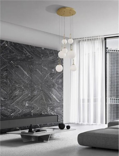 Rustikální lustr Hook 56.6 zlaté – LED