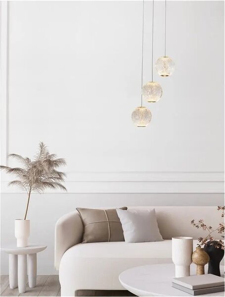 Lustr na lanku Brillante 22 zlaté – LED