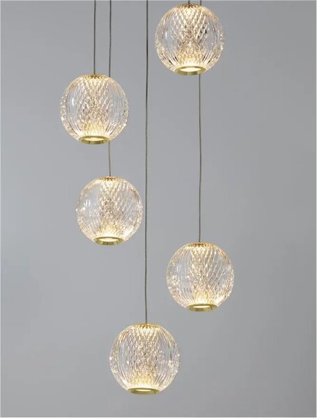 Lustr na lanku Brillante 30 zlaté – LED