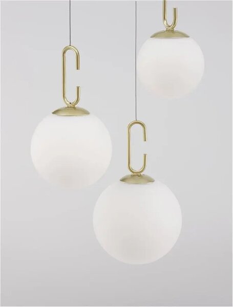 Rustikální lustr Hook 42 zlaté – LED