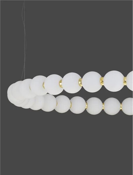 LED lustr Perla 80 zlaté s dálkovým ovládáním – Zlatá