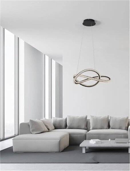 LED lustr Ginevra 57 černé