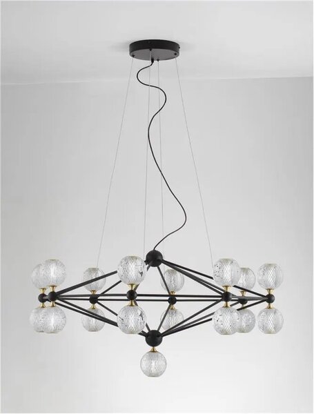 Rustikální lustr Belinda 105 černé – LED