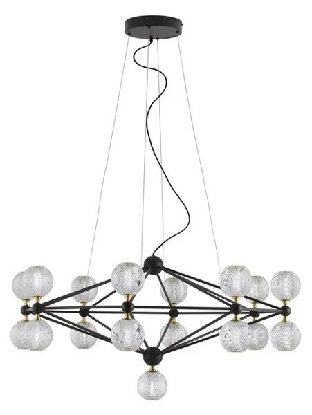Rustikální lustr Belinda 105 černé – LED