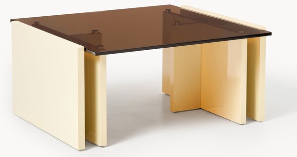 Konferenční stolek se skleněnou deskou Elam