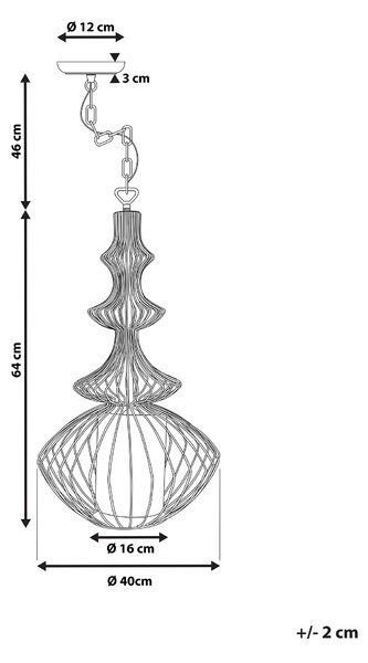 Závěsná lampa KOLVA Kov Černá
