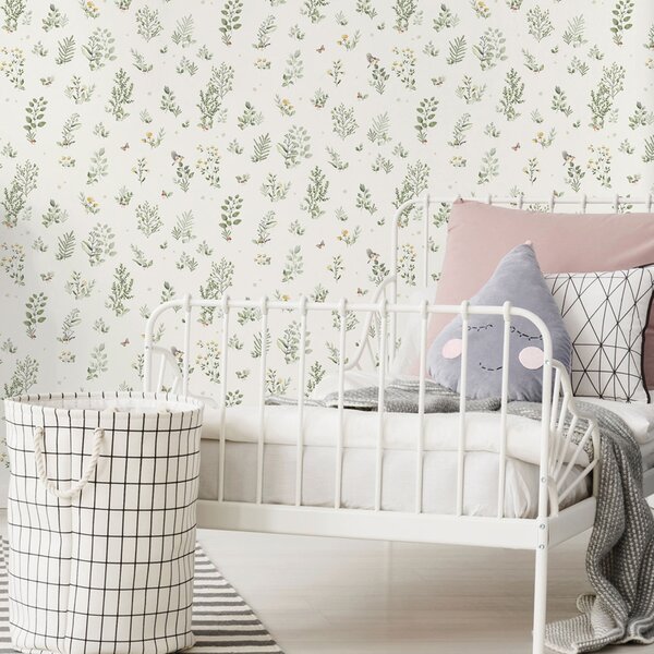 Vliesová tapeta s rostlinami a ptáčky, 973-1, Mika, ICH Wallcoverings