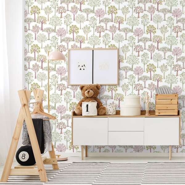 Dětská vliesová tapeta se stromy, 975-3, Mika, ICH Wallcoverings