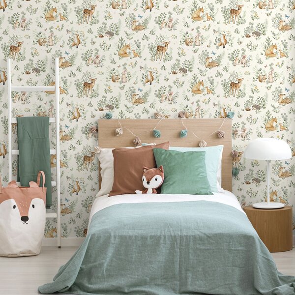 Dětská vliesová tapeta se zvířátky, 972-1, Mika, ICH Wallcoverings