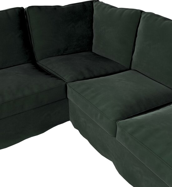 Potah na pohovku IKEA Ektorp rohová barva zelená látka lesklé, sametová