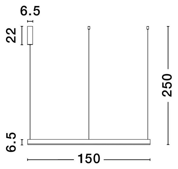 LED lustr Motif 150 černé stmívatelné – Černá