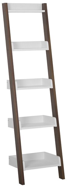 Regál s 5 policemi MOBILE DUO 166 cm Hnědá/Bílá