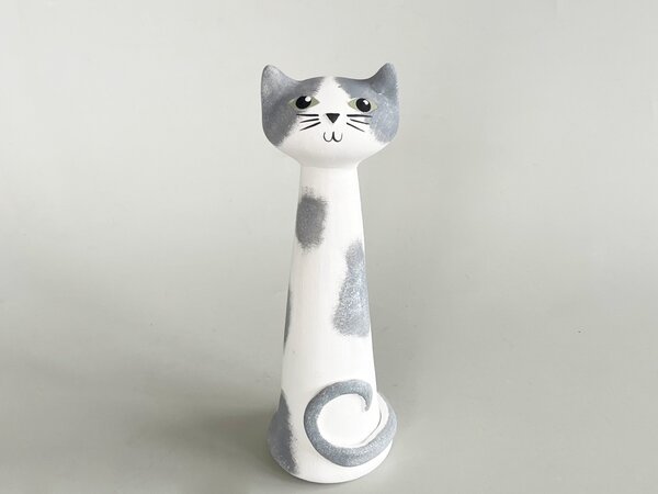 Kočka Ágnes - bílo-šedá - malá