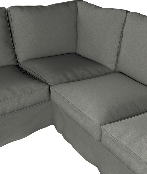 Potah na pohovku IKEA Ektorp rohová barva šedá látka pletený vzor