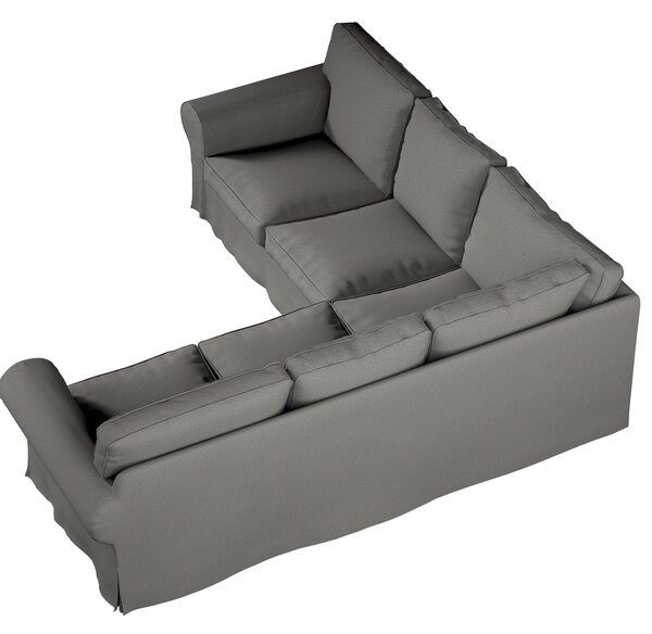 Potah na pohovku IKEA Ektorp rohová barva šedá látka pletený vzor