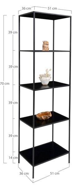 Regál Vistalia 4 (černá). Akce -20%
