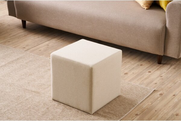 Taburet CUBI 40x40 cm krémová