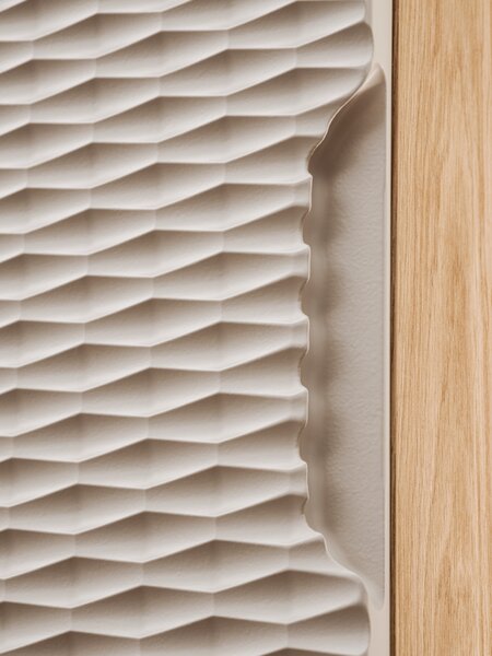 Comad Koupelnová skříňka závěsná horní Qubik Ocean Beige 35 béžová/dub olejovaný