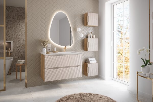 Comad Nábytkové keramické umyvadlo s odkládací plochou GO 2 90CM L DP, 91x46 cm, bílá lesklá