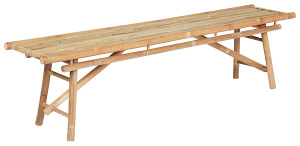 Sada 2 zahradních laviček TINDARI 180 cm Bambus Světle hnědá