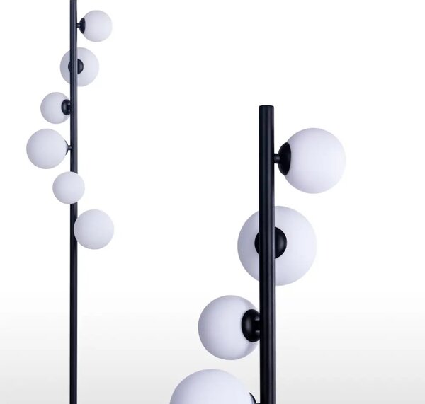 Designová lampa Sybilla 6 Floor černé – Černá