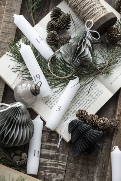 Ib Laursen Papírová ozdoba Christmas Tree - Grey IBL228