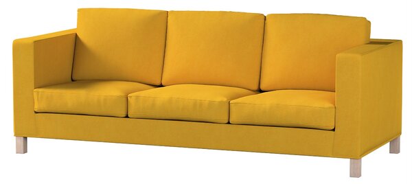 Potah na pohovku IKEA Karlanda 3-místná nerozkládací, krátký barva žlutá látka pletený vzor