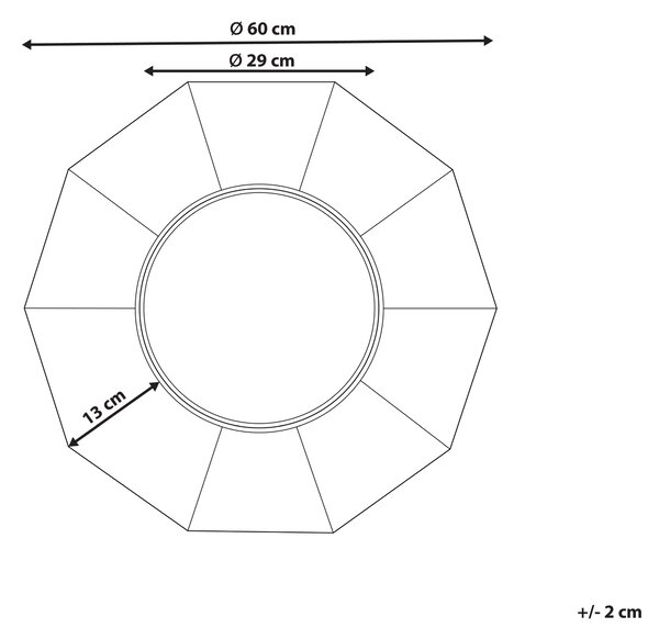 Zrcadlo ASEM 60 cm 60 cm Topolové dřevo Hnědá